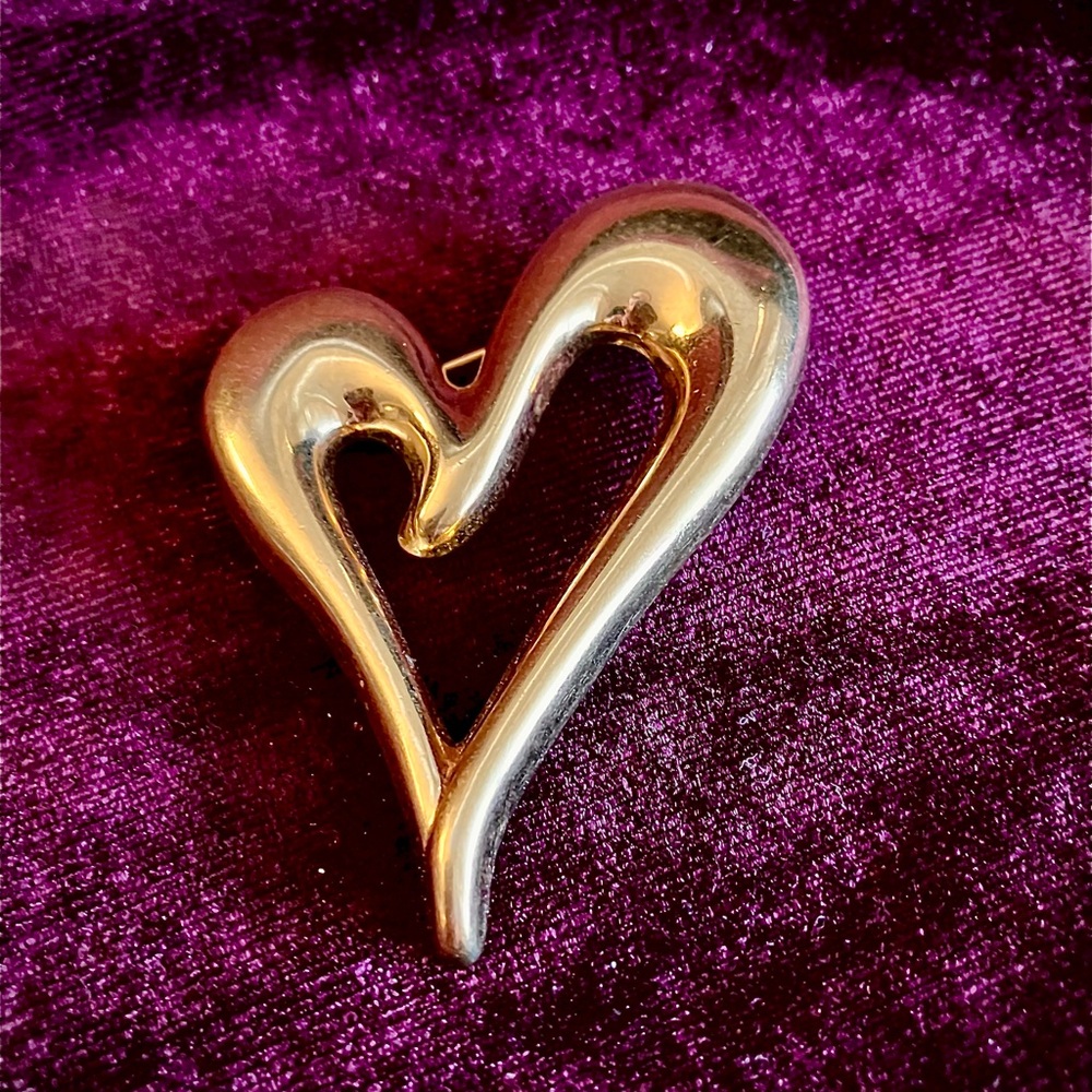 Vintage Monet Heart Brooch